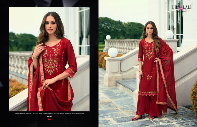 Malang 2 By Lily And Lali Vichitra Silk Embroidery Readymade Suits Wholesale Online